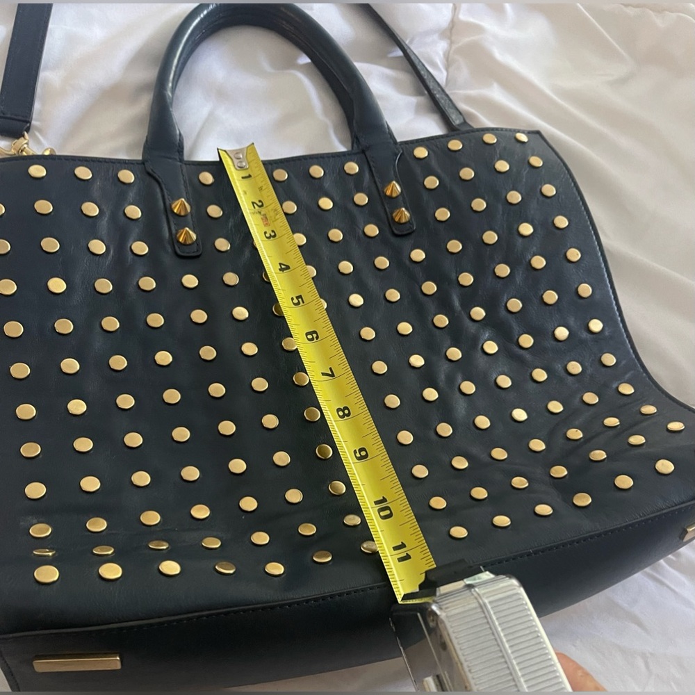 Rebecca Minkoff Black and Gold Studded Bag - Picture 7 of 10